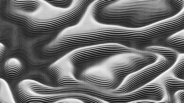 Textura de ruido de onda de punto Fondo de punto abstracto Fondo tecnológico del ciberespacio