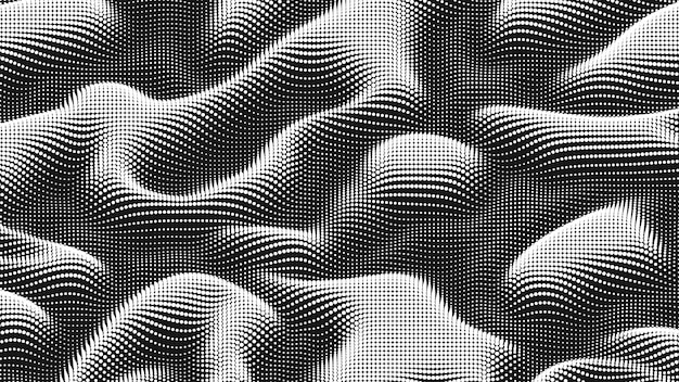 Textura de ruido de onda de punto fondo de punto abstracto fondo tecnológico del ciberespacio