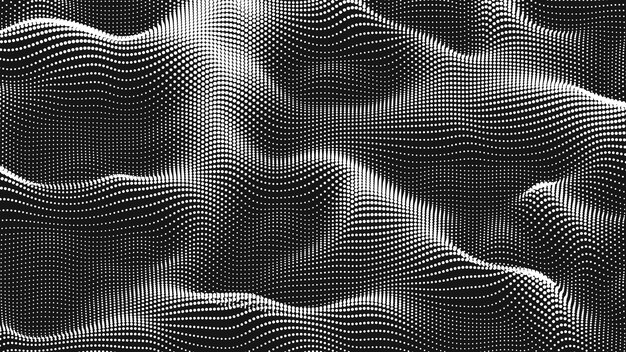 Textura de ruido de onda de punto Fondo de punto abstracto Fondo tecnológico del ciberespacio