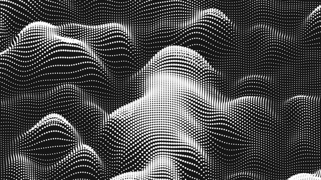Textura de ruido de onda de punto Fondo de punto abstracto Fondo tecnológico del ciberespacio