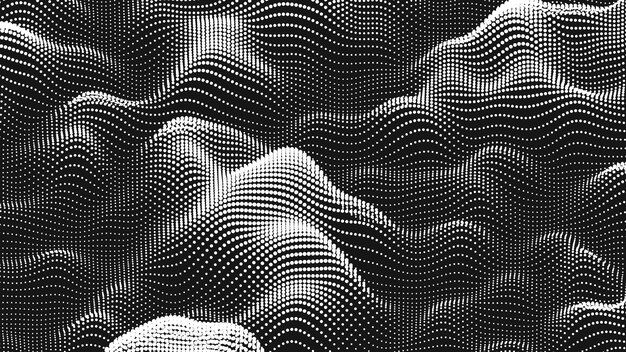 Textura de ruido de onda puntual. Fondo de punto abstracto. Antecedentes tecnológicos del ciberespacio.