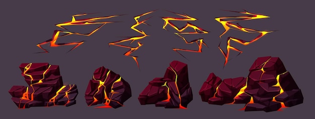 Textura de suelo de volcán con lava en grietas