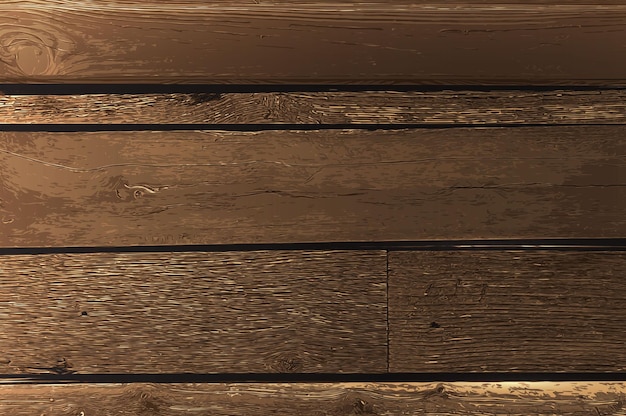 textura de tablón de madera realista de vector marrón