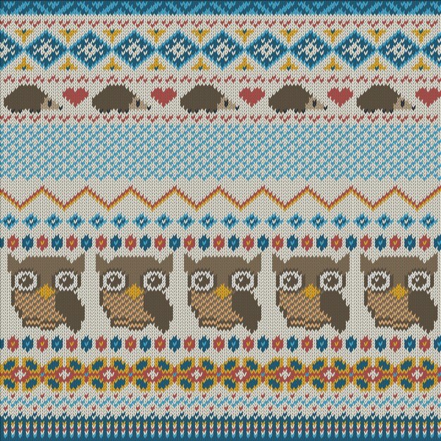 Textura de tejido con búhos