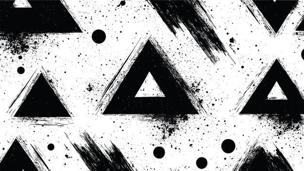 la textura de los triángulos grunge negros
