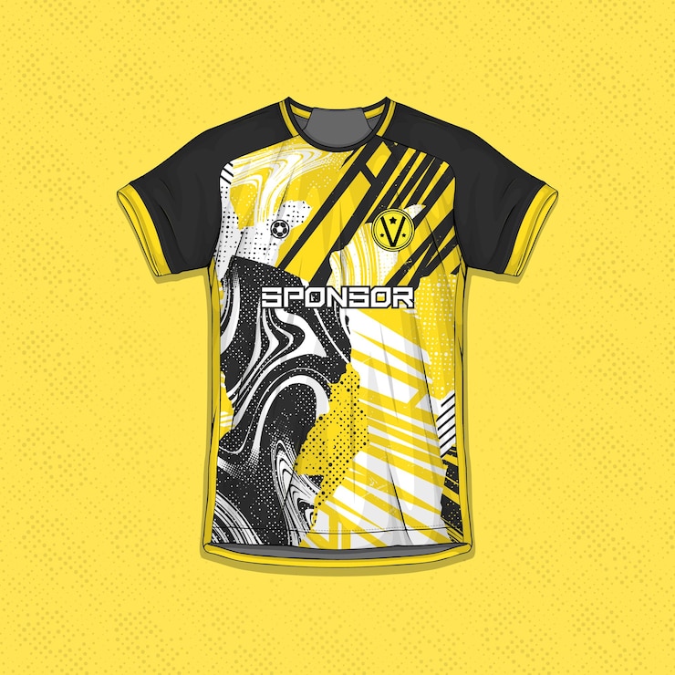 Vector gratuito texturas de camisas atléticas de alta calidad plantillas de uniformes de fútbol profesional