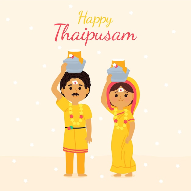 Thaipusam dibujado a mano