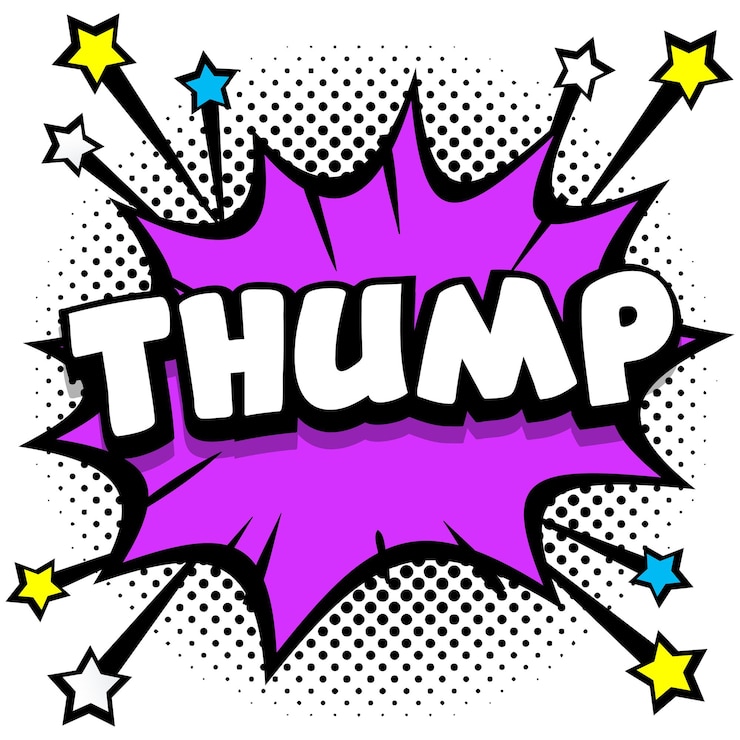 Vector gratuito thump pop art comic speech bubbles libro efectos de sonido
