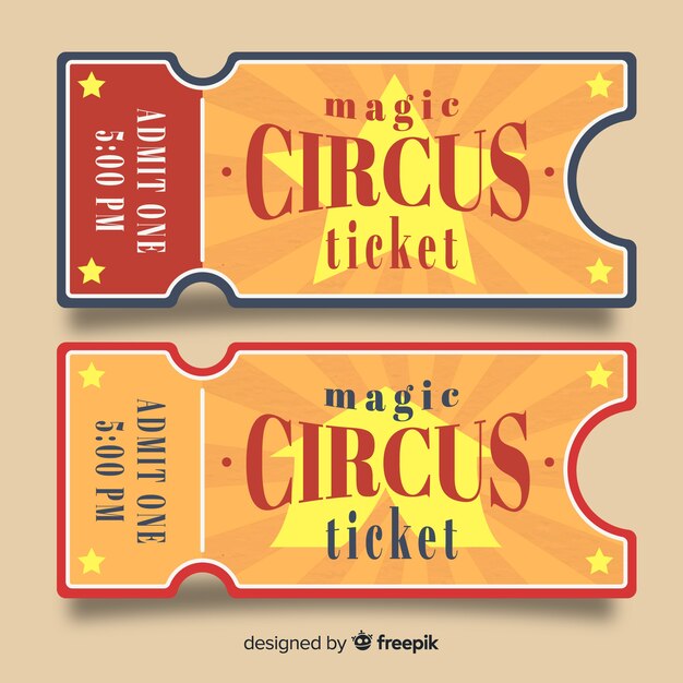 Ticker vintage de circo