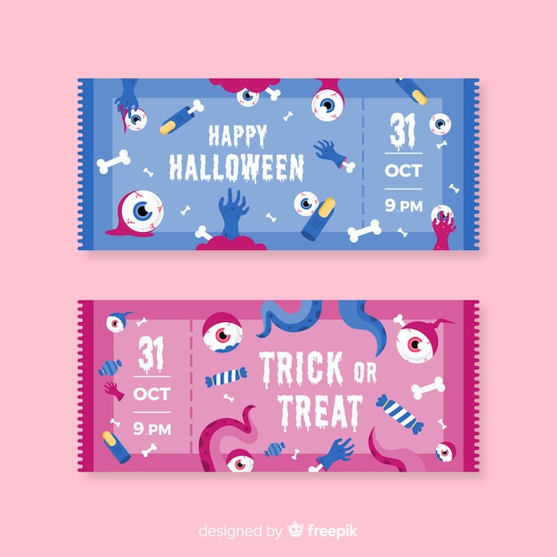 Tickets de halloween creativos