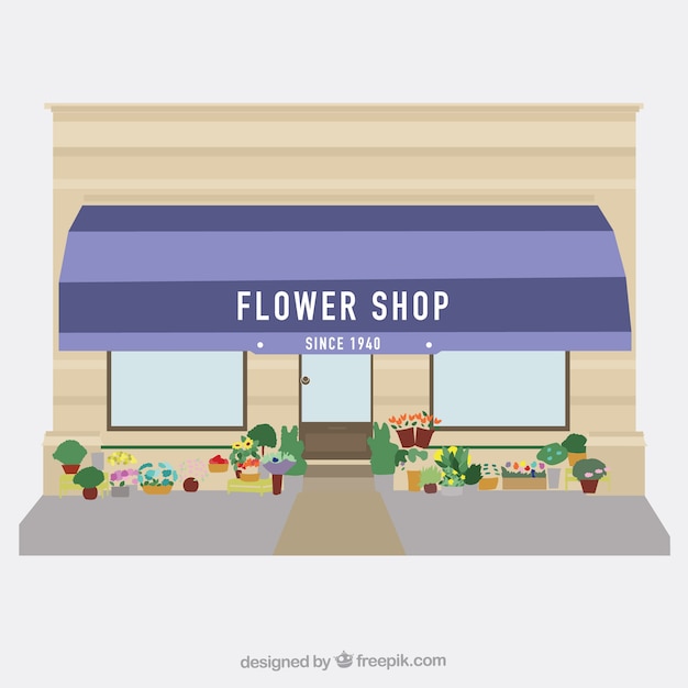 Vector gratuito tienda de flores