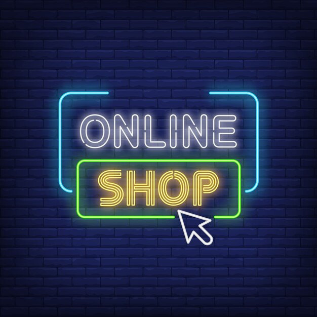 Tienda online de letrero de neón.