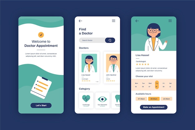 Tienda de reservas médicas para médicos y portapapeles