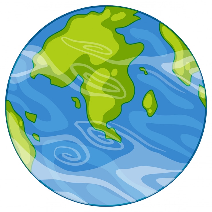 Vector gratuito la tierra en blanco