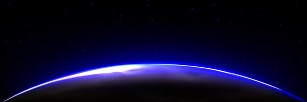 Tierra en galaxia con borde de contorno de sol naciente