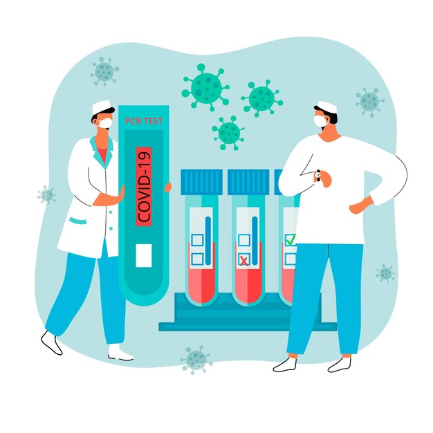 Tipo de concepto de prueba de coronavirus