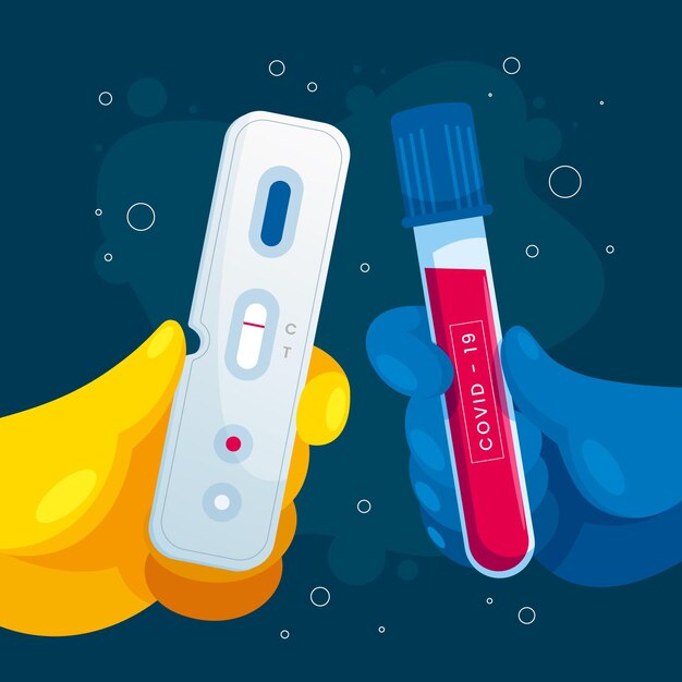 Tipo de concepto de prueba de coronavirus