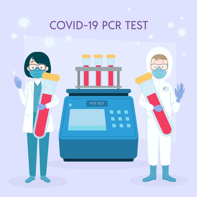 Tipo de concepto de prueba de coronavirus