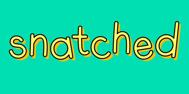Tipografía arrebatada amarilla en un vector de fondo verde