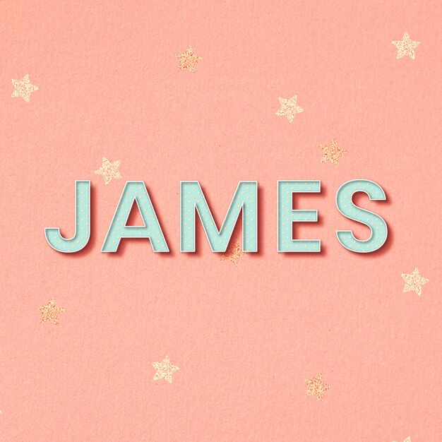 Tipografía del arte de la palabra del nombre de James