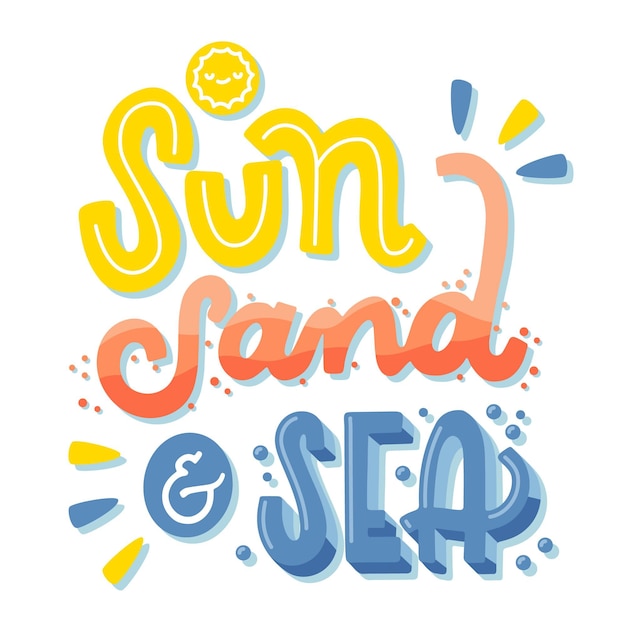 Vector gratuito tipografía creativa de verano