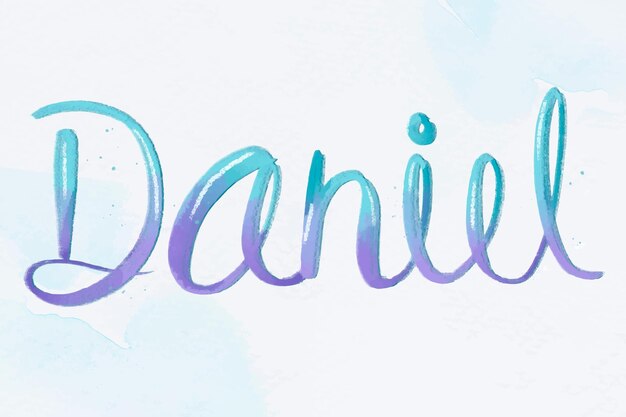 Tipografía cursiva de fuente vectorial de dos tonos de Daniel