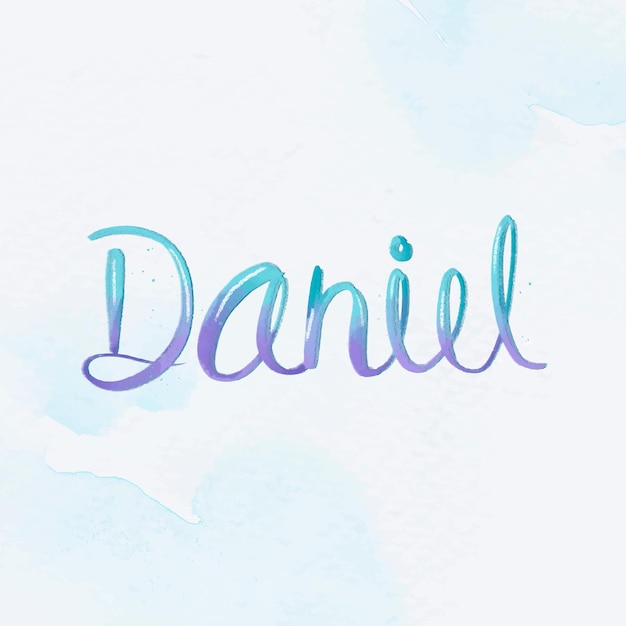 Tipografía cursiva de fuente vectorial de dos tonos de Daniel