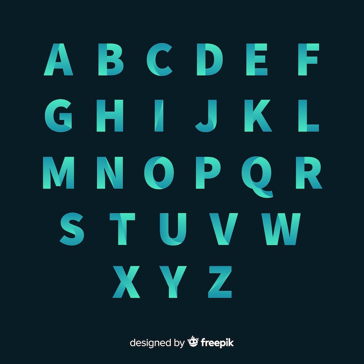 Vector gratuito tipografía degradada monocromática