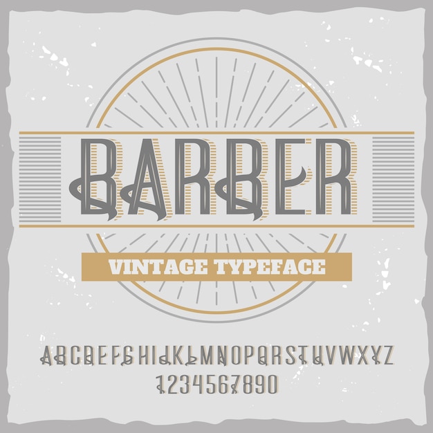 Vector gratuito tipografía de etiqueta vintage llamada 
