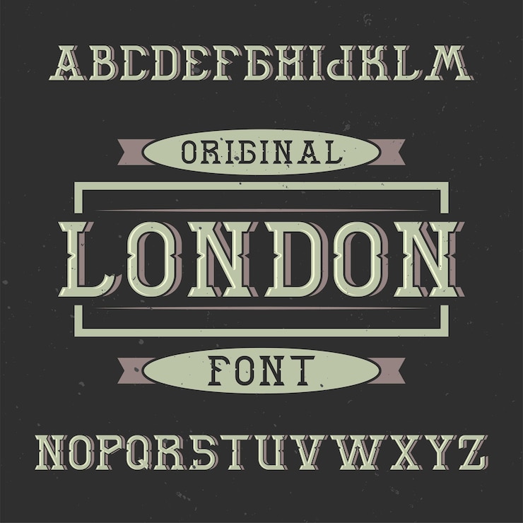 Vector gratuito tipografía de etiqueta vintage llamada londres.