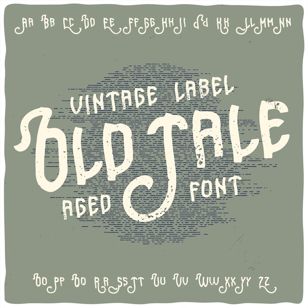 Vector gratuito tipografía de etiqueta vintage llamada 
