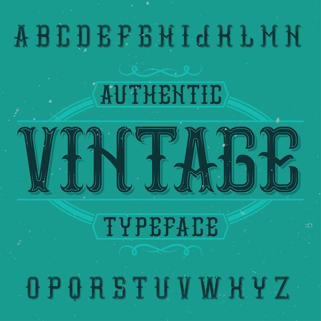 Vector gratuito tipografía de etiqueta vintage