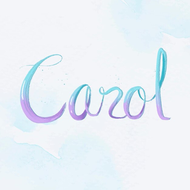 Tipografía de fuente de dos tonos Carol vectorial dibujada a mano