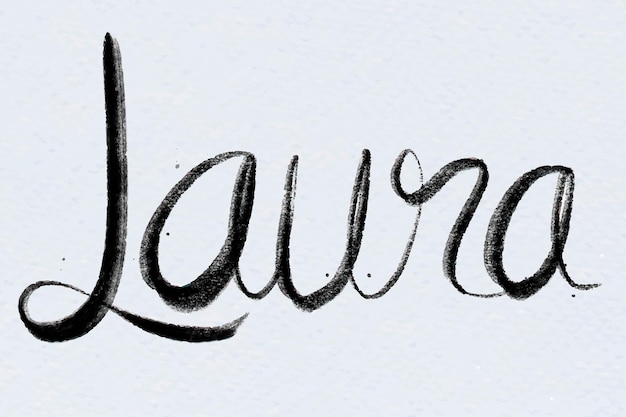 Tipografía de fuente Laura vectorial dibujada a mano