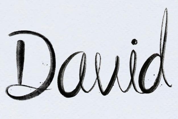 Tipografía de fuente vectorial david dibujada a mano