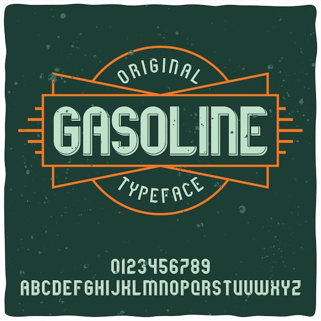 Tipografía de gasolina