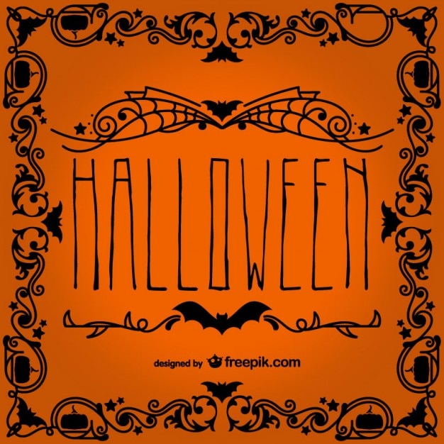 Vector gratuito tipografía de halloween