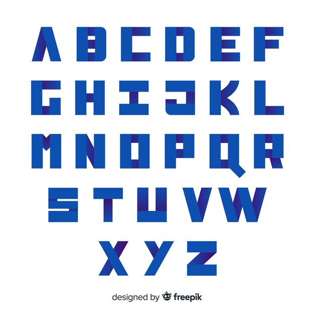 Tipografía monocroma gradiente