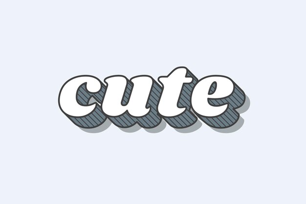 Tipografía negrita retro linda sombra 3D