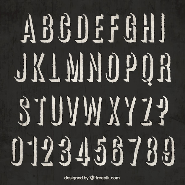 Tipografía retro en la pizarra