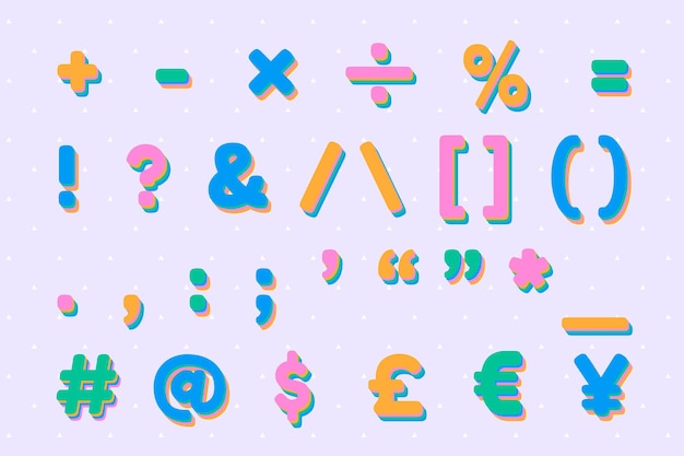 Tipografía de signo divertido