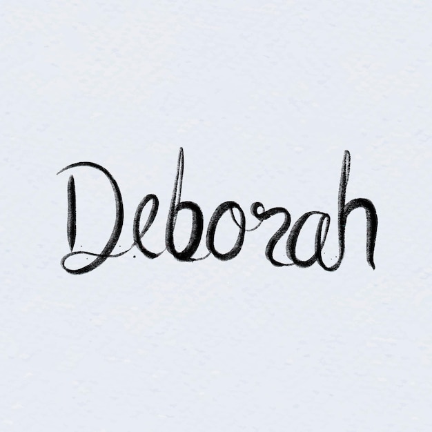 Tipografía de vector de fuente Deborah dibujada a mano