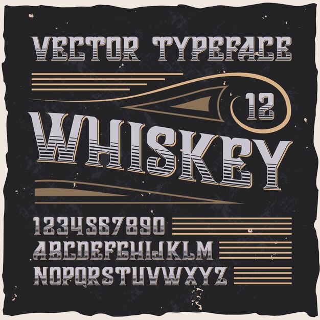 Tipografía de vector de whisky