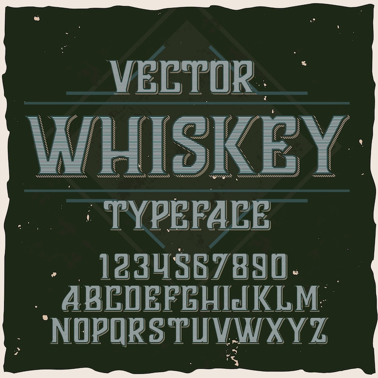 Vector gratuito tipografía de vector de whisky