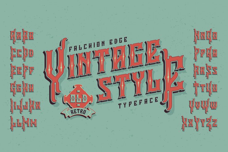 Vector gratuito tipografía vintage con efecto extruido