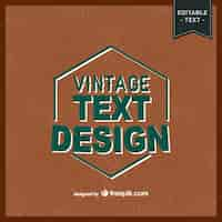 Vector gratuito tipografía vintage gratis