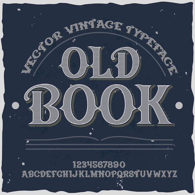 Vector gratuito tipografía vintage de libro antiguo