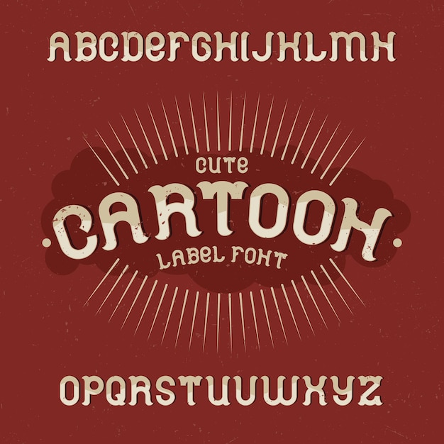 Tipografía vintage llamada Cartoon. Buena fuente para usar en cualquier logo vintage.