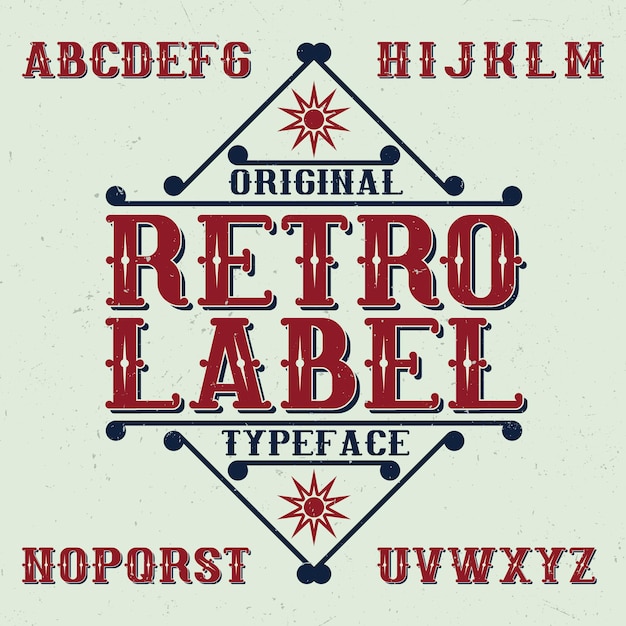 Tipografía vintage llamada retro label. buena fuente para usar en cualquier logo vintage.