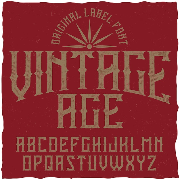 Tipografía vintage llamada Vintage Age